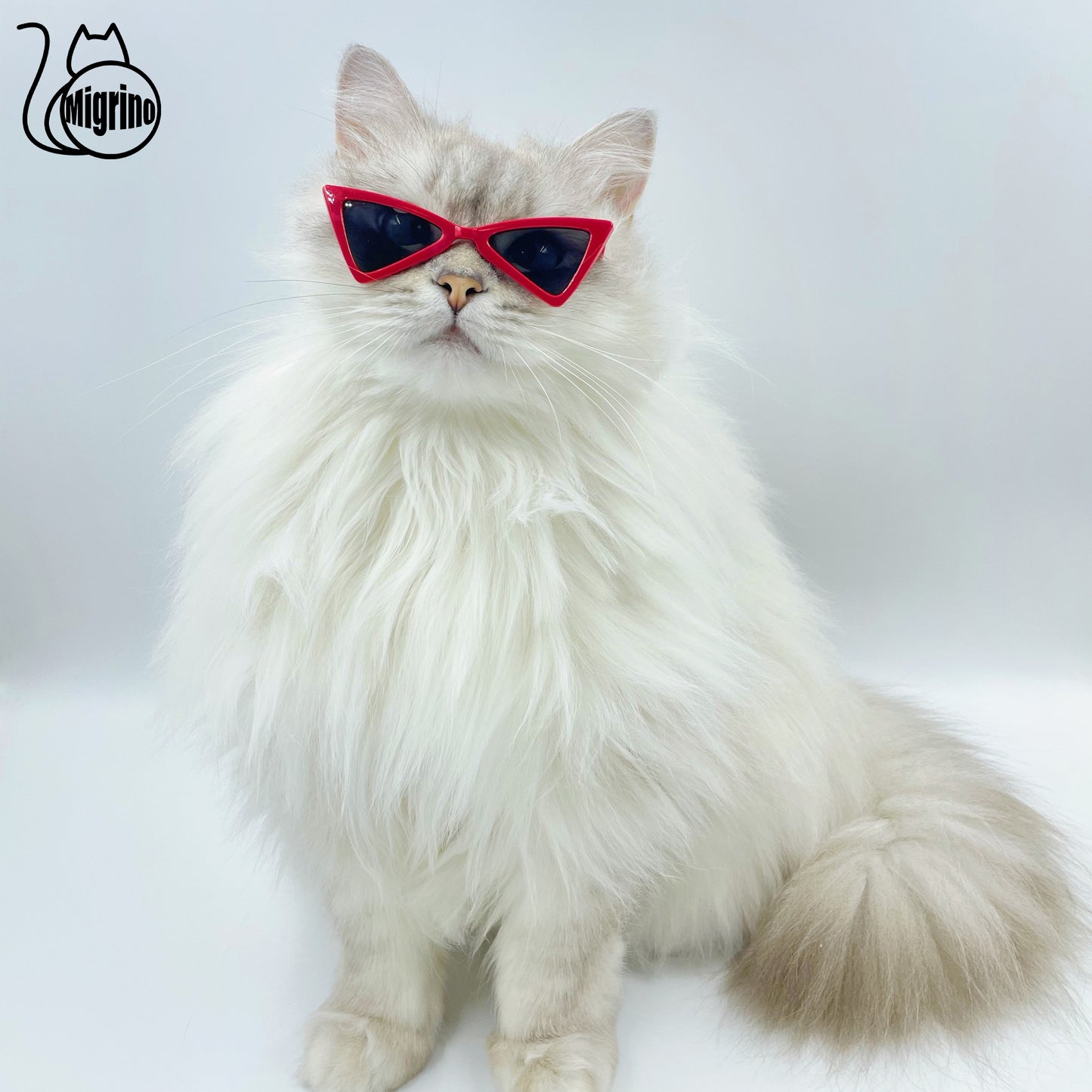 Migrino Cat Glasses Pet Triangle Sunglasses Pet Trendy Accessories Cool Decorations