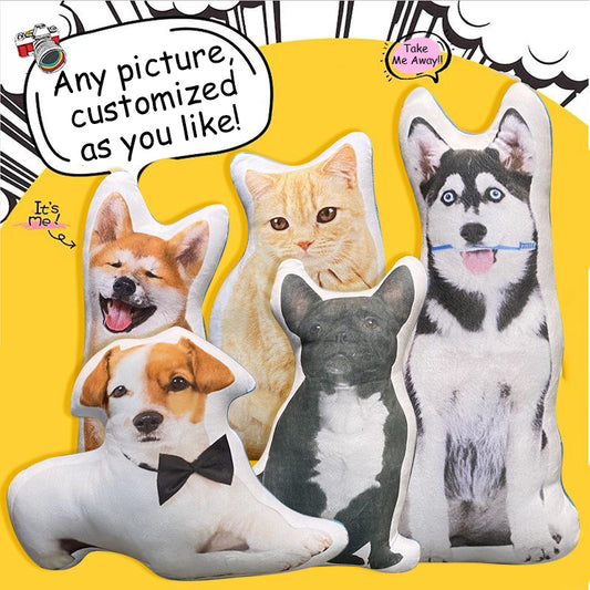 Migrino Cute Cat Dog Pillow Picture Customized Double-side Pattern Gift DIY