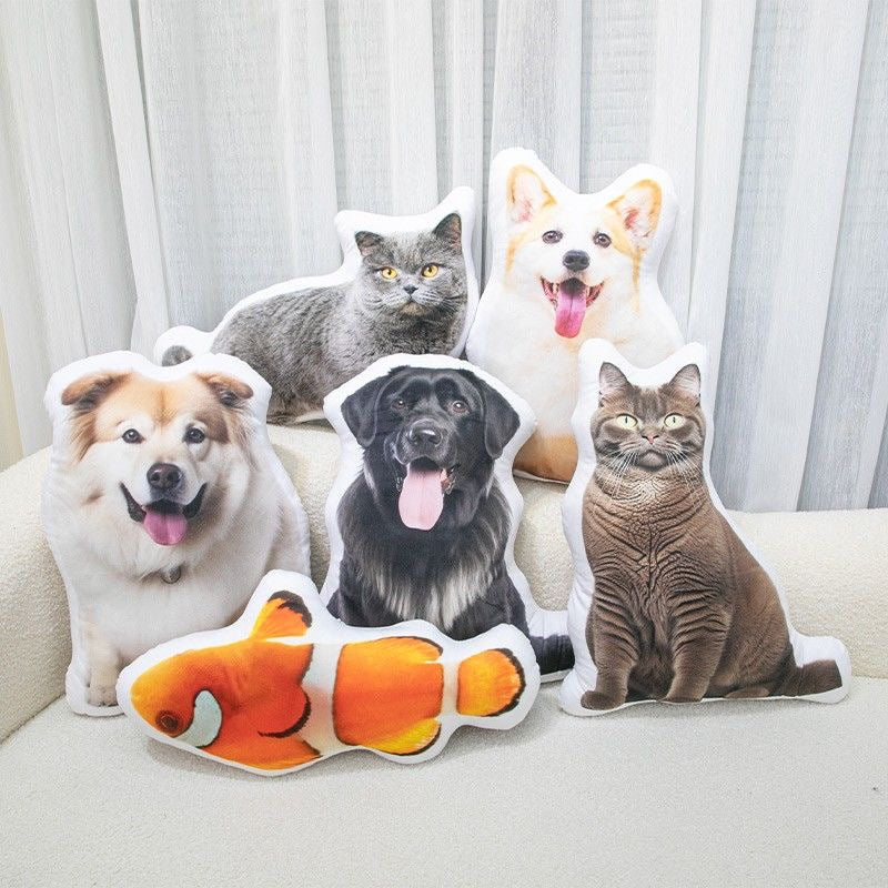Migrino Cute Cat Dog Pillow Picture Customized Double-side Pattern Gift DIY