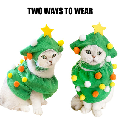 Migrino Halloween Transformation Costumes Funny Christmas Tree Clothes Cat and Dog Pet Costumes Christmas