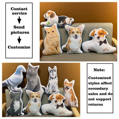 Migrino Cute Cat Dog Pillow Picture Customized Double-side Pattern Gift DIY
