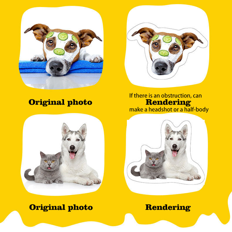 Migrino Cute Cat Dog Pillow Picture Customized Double-side Pattern Gift DIY