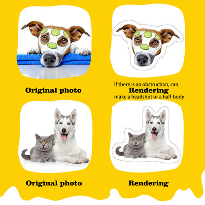 Migrino Cute Cat Dog Pillow Picture Customized Double-side Pattern Gift DIY