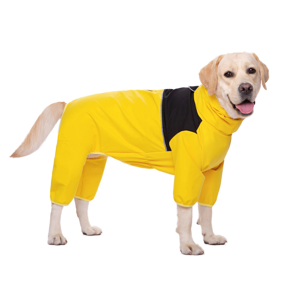 Migrino Medium Large Dogs Waterproof Clothes Pet Dog Raincoat Jacket Suitable Labrador Golden Retriever Shiba Inu