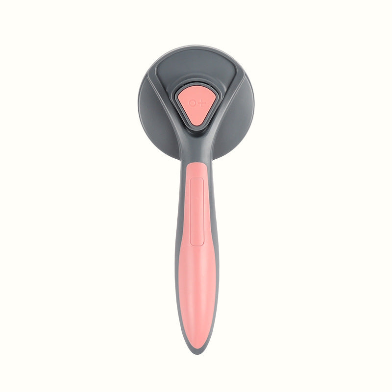 Migrino 2Pcs Pet Grooming Styling Comb One-click Hair Removal Non-slip Handle Floating Cat Dog Hair Removal