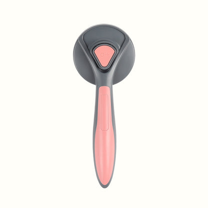 Migrino 2Pcs Pet Grooming Styling Comb One-click Hair Removal Non-slip Handle Floating Cat Dog Hair Removal