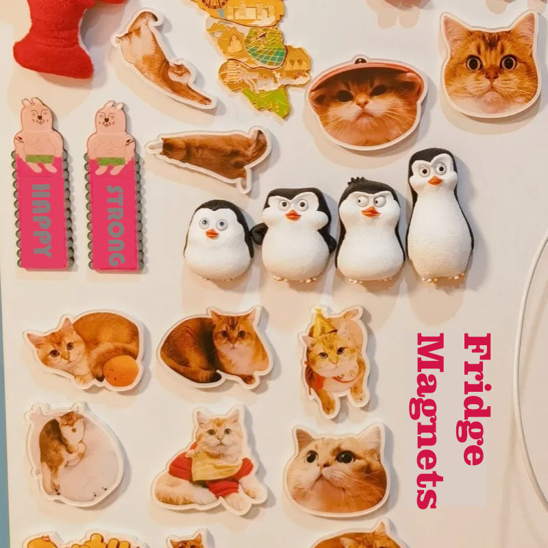 Migrino Custom Refrigerator Magnets Creative Cat Dog head Magnets Funny