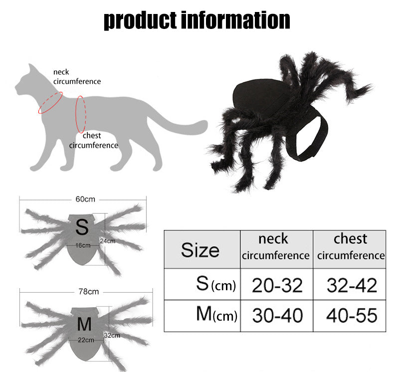 Migrino Halloween Spider Pet Transformation Party Funny Cat Dog Costumes