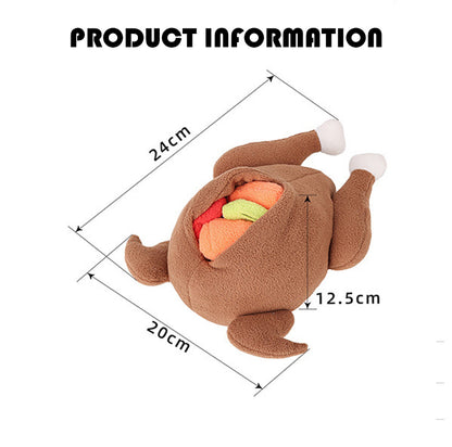 Migrino Halloween Roast Turkey Sniffing Plush Dogs Toy Christmas Hiding Food Play Interactive Training Toys