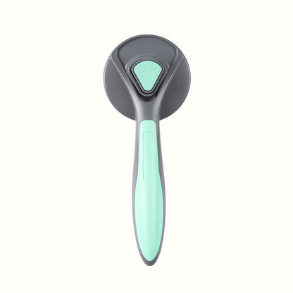 Migrino 2Pcs Pet Grooming Styling Comb One-click Hair Removal Non-slip Handle Floating Cat Dog Hair Removal
